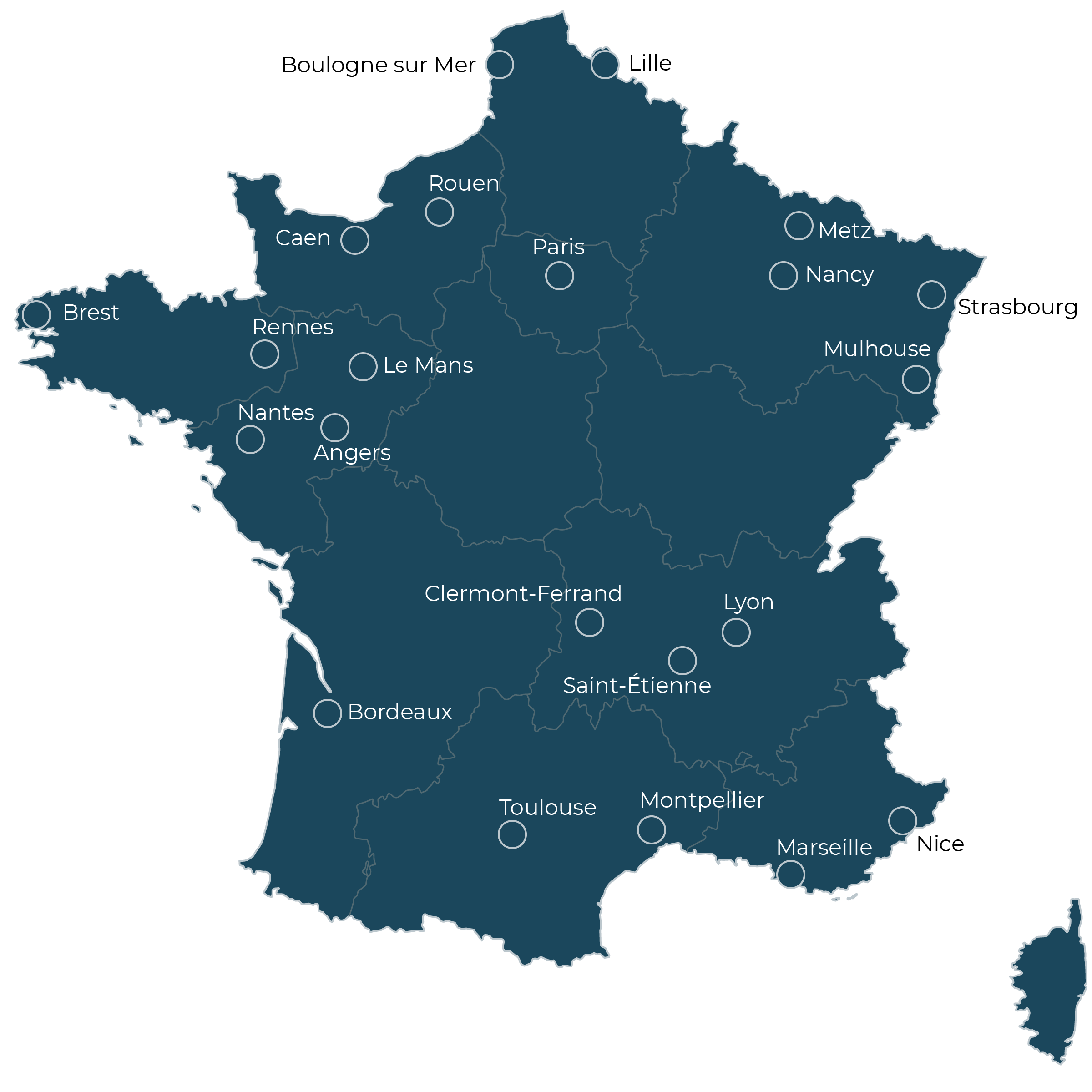 Carte agences AGP